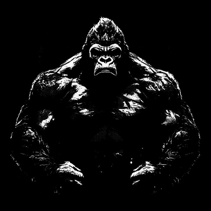 Gorilla Face Angry Growling Scary Silverback Gorilla Sustainable Bucket Hat