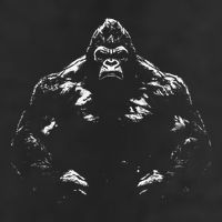 Gorilla Face Angry Growling Scary Silverback Gorilla Hat