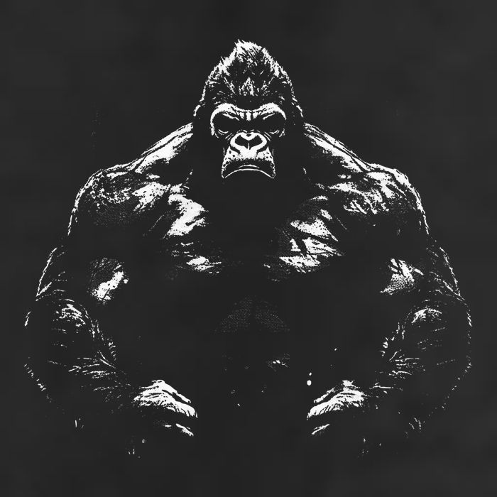 Gorilla Face Angry Growling Scary Silverback Gorilla Hat