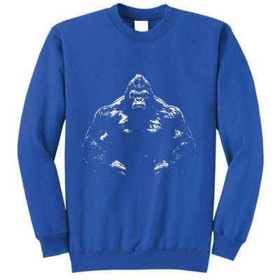Gorilla Face Angry Growling Scary Silverback Gorilla Sweatshirt