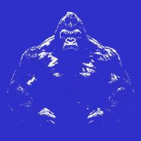 Gorilla Face Angry Growling Scary Silverback Gorilla Button