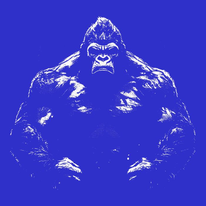 Gorilla Face Angry Growling Scary Silverback Gorilla Button