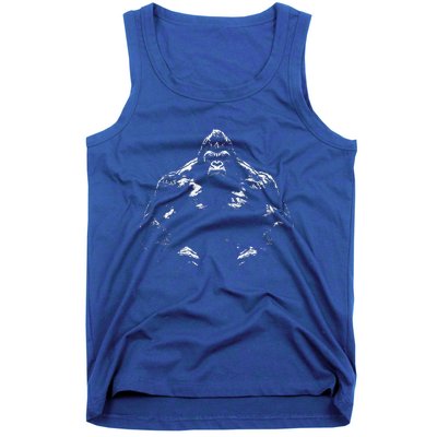 Gorilla Face Angry Growling Scary Silverback Gorilla Tank Top