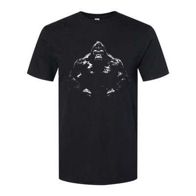 Gorilla Face Angry Growling Scary Silverback Gorilla Softstyle CVC T-Shirt