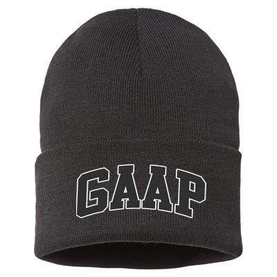 Gaap Funny Accountant For Cpa Gift Sustainable Knit Beanie
