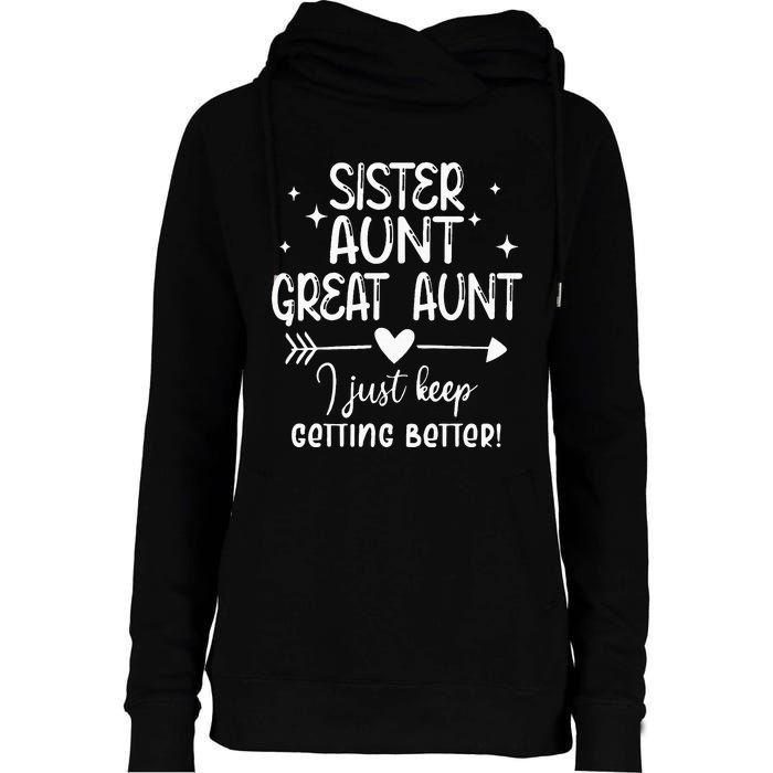 Gifts For Aunt From Grandkids Sister Aunt Great Aunt Womens Funnel Neck Pullover Hood