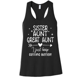 Gifts For Aunt From Grandkids Sister Aunt Great Aunt Women's Racerback Tank