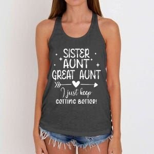 Gifts For Aunt From Grandkids Sister Aunt Great Aunt Women's Knotted Racerback Tank