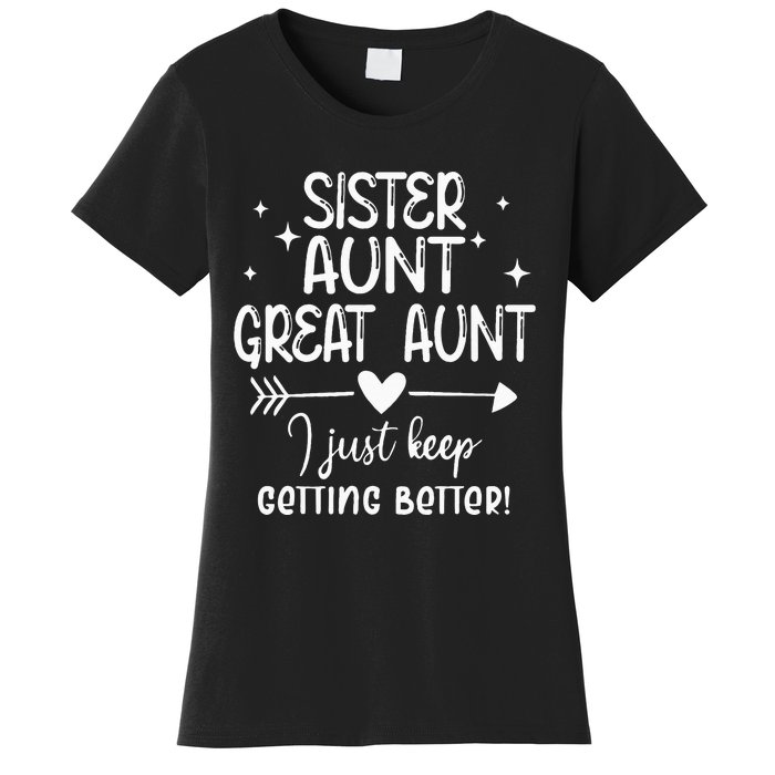 Gifts For Aunt From Grandkids Sister Aunt Great Aunt Women's T-Shirt