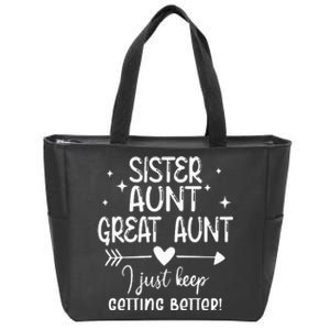 Gifts For Aunt From Grandkids Sister Aunt Great Aunt Zip Tote Bag