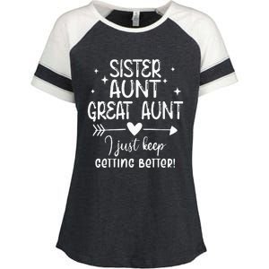 Gifts For Aunt From Grandkids Sister Aunt Great Aunt Enza Ladies Jersey Colorblock Tee