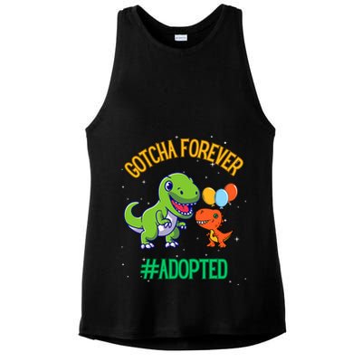 Gotcha Forever Adoption Day For Finally Adoption Day Ladies PosiCharge Tri-Blend Wicking Tank