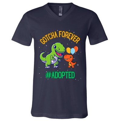 Gotcha Forever Adoption Day For Finally Adoption Day V-Neck T-Shirt
