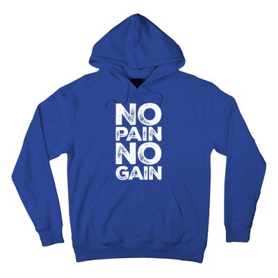 Gym Fitness And Bodybuilding Funny Gift No Pain No Gain Great Gift Hoodie