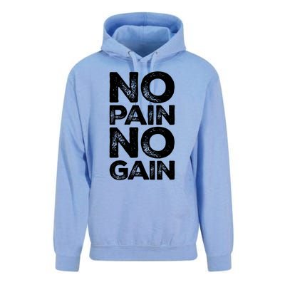 Gym Fitness And Bodybuilding Funny Gift No Pain No Gain Great Gift Unisex Surf Hoodie