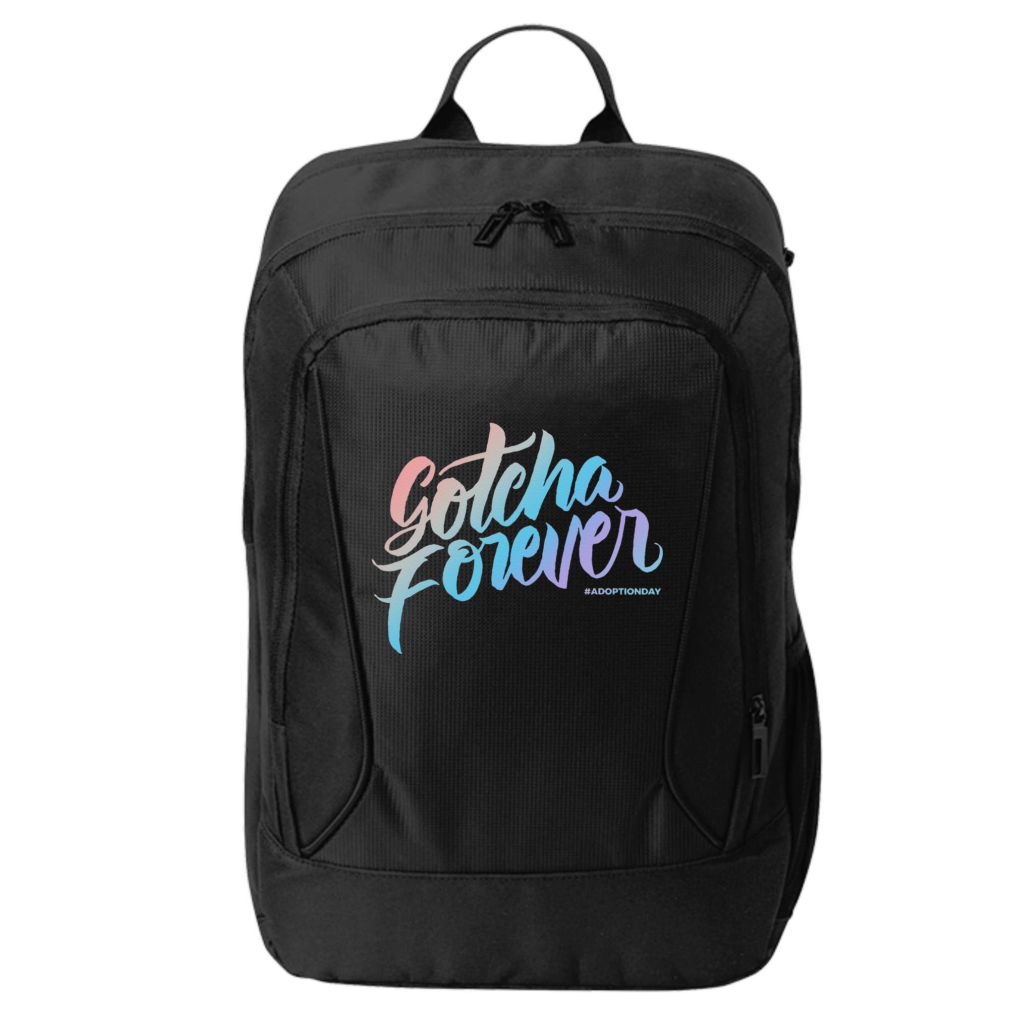 Gotcha Forever Adoption Day Proud Adopting Mom Father City Backpack