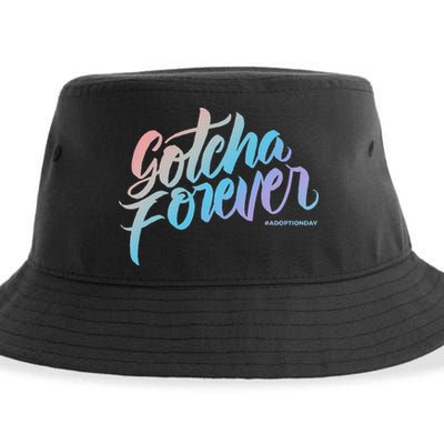 Gotcha Forever Adoption Day Proud Adopting Mom Father Sustainable Bucket Hat