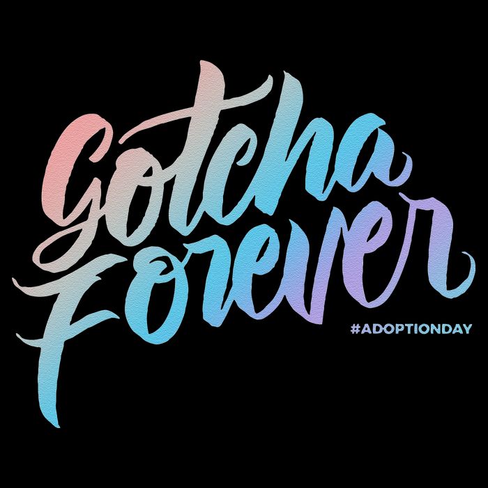 Gotcha Forever Adoption Day Proud Adopting Mom Father Flat Bill Trucker Hat