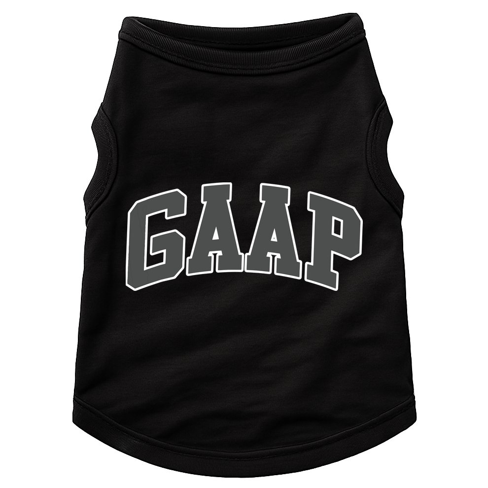 GAAP Funny Accountant T For CPA Gift Doggie Tank