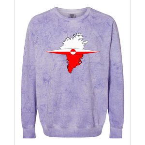 Greenland Flag And Kayak Qujaq Colorblast Crewneck Sweatshirt