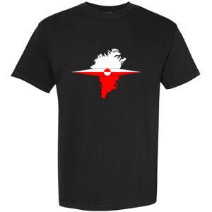 Greenland Flag And Kayak Qujaq Garment-Dyed Heavyweight T-Shirt