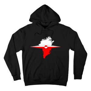 Greenland Flag And Kayak Qujaq Hoodie