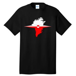 Greenland Flag And Kayak Qujaq Tall T-Shirt