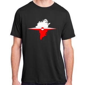 Greenland Flag And Kayak Qujaq Adult ChromaSoft Performance T-Shirt