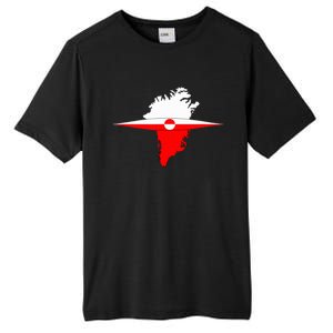 Greenland Flag And Kayak Qujaq Tall Fusion ChromaSoft Performance T-Shirt