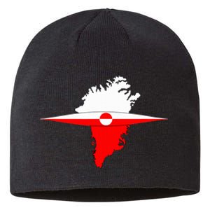 Greenland Flag And Kayak Qujaq Sustainable Beanie