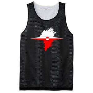 Greenland Flag And Kayak Qujaq Mesh Reversible Basketball Jersey Tank