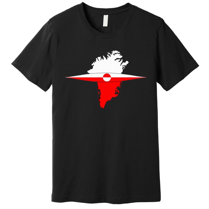 Greenland Flag And Kayak Qujaq Premium T-Shirt