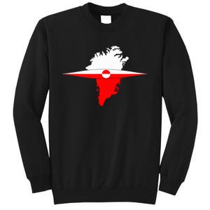 Greenland Flag And Kayak Qujaq Tall Sweatshirt