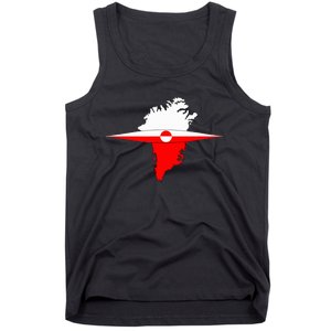 Greenland Flag And Kayak Qujaq Tank Top