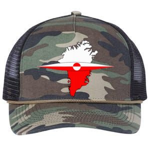 Greenland Flag And Kayak Qujaq Retro Rope Trucker Hat Cap