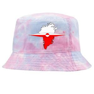 Greenland Flag And Kayak Qujaq Tie-Dyed Bucket Hat