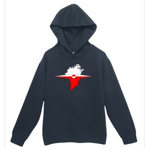 Greenland Flag And Kayak Qujaq Urban Pullover Hoodie