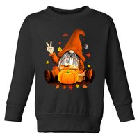 Gnomes Fall Autumn Cute Halloween Thanksgiving Toddler Sweatshirt