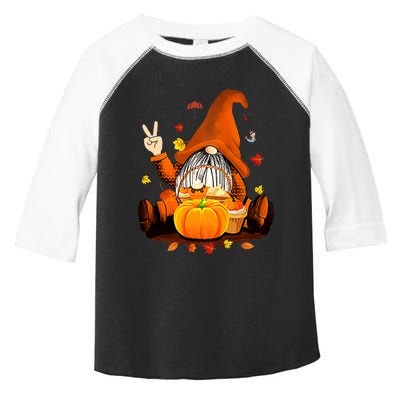 Gnomes Fall Autumn Cute Halloween Thanksgiving Toddler Fine Jersey T-Shirt