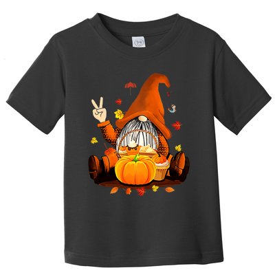 Gnomes Fall Autumn Cute Halloween Thanksgiving Toddler T-Shirt