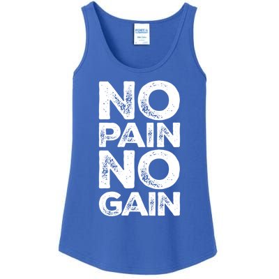 Gym Fitness And Bodybuilding Gift No Pain No Gain Gift Ladies Essential Tank