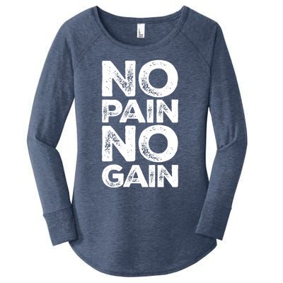 Gym Fitness And Bodybuilding Gift No Pain No Gain Gift Women's Perfect Tri Tunic Long Sleeve Shirt