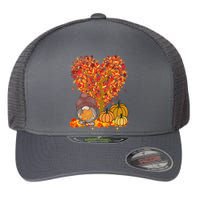 Gnome Fall Autumn Heart Cute Flexfit Unipanel Trucker Cap