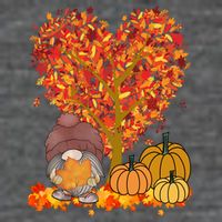 Gnome Fall Autumn Heart Cute Flexfit Unipanel Trucker Cap