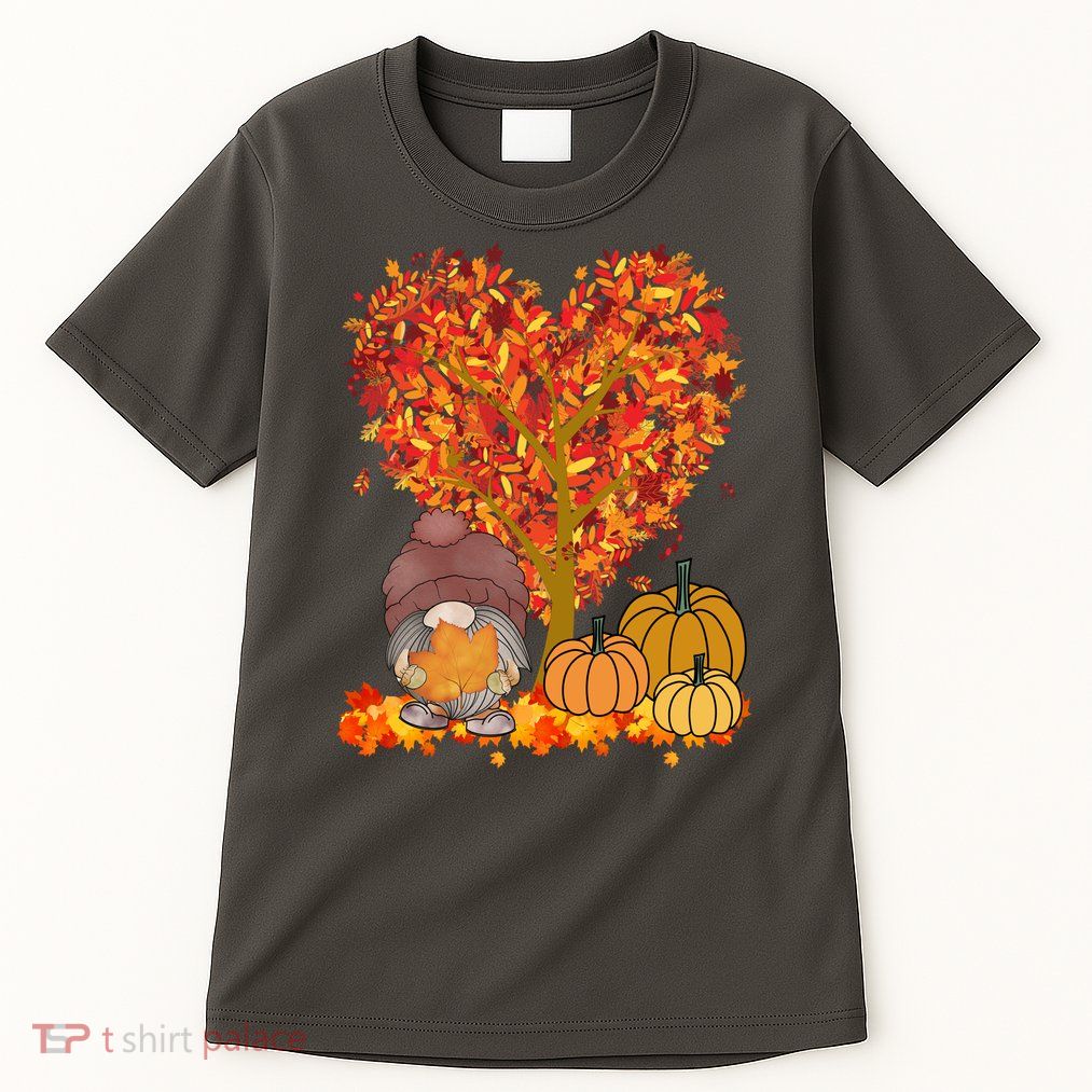 Gnome Fall Autumn Heart Cute Tall T-Shirt