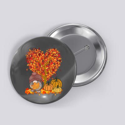 Gnome Fall Autumn Heart Cute Button