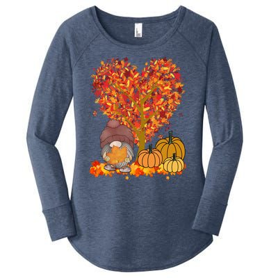 Gnome Fall Autumn Heart Cute Women's Perfect Tri Tunic Long Sleeve Shirt