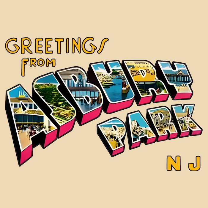 Greetings From Asbury Park NJ 70s Rock Music Retro Bag