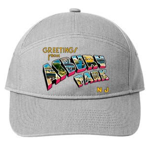 Greetings From Asbury Park NJ 70s Rock Music Retro 7-Panel Snapback Hat