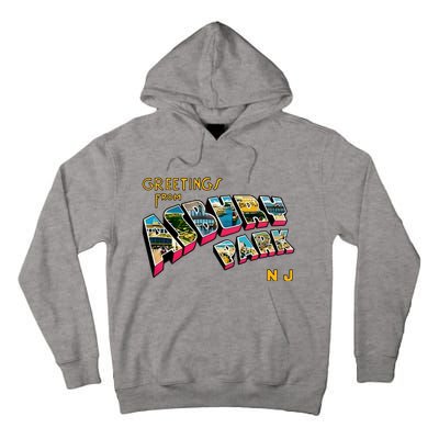 Greetings From Asbury Park NJ 70s Rock Music Retro Tall Hoodie